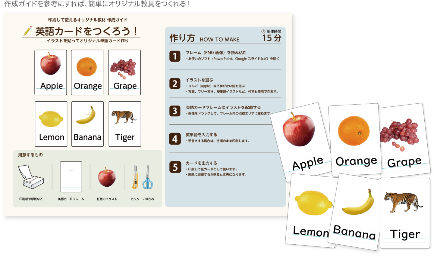 自由編集教具（見本）